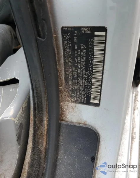 1997 BMW 540 I Automatic from USA, damaged, VIN WBADE6329VBW53325